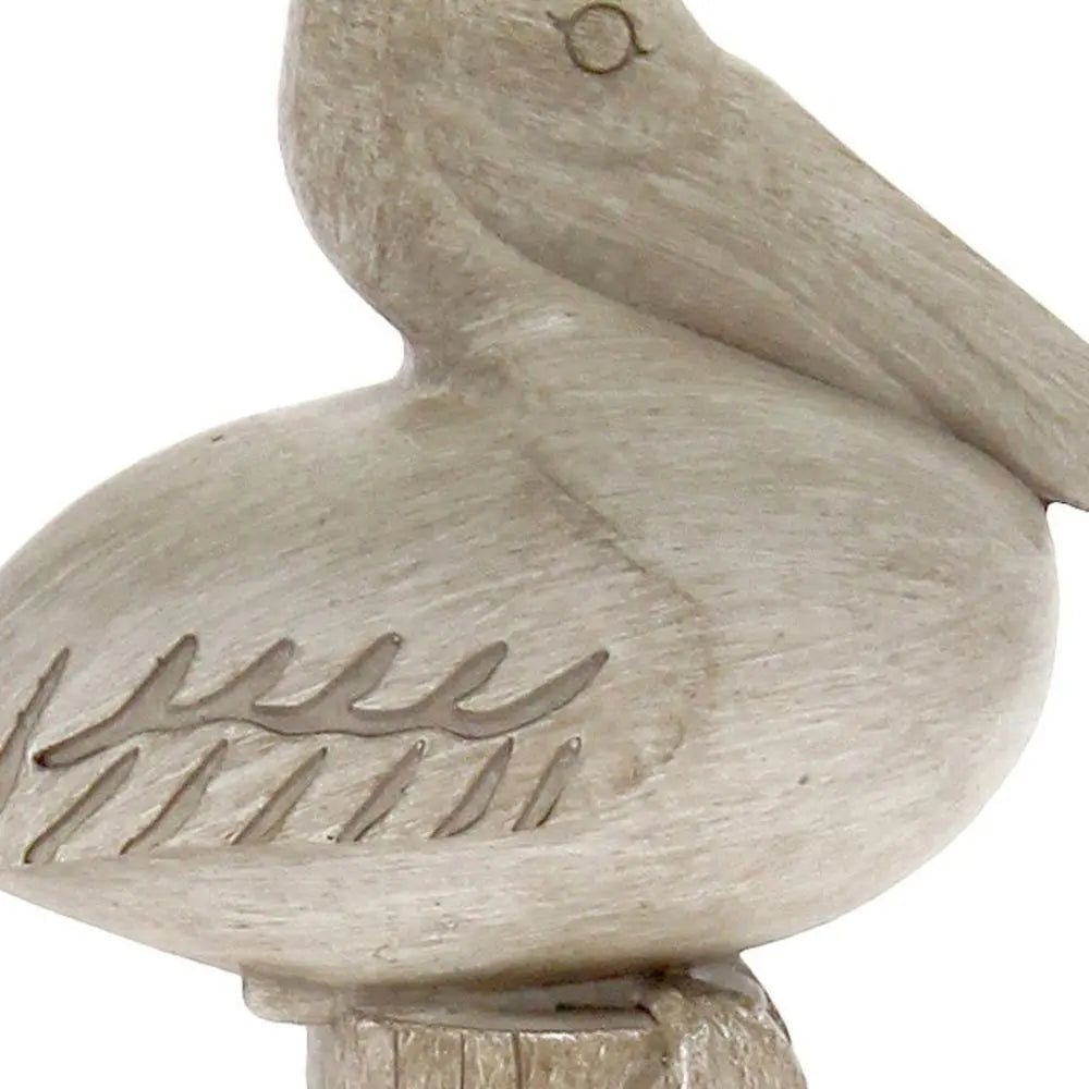 17" Beige Geometric Table Lamp With White Drum Shade HomeRoots