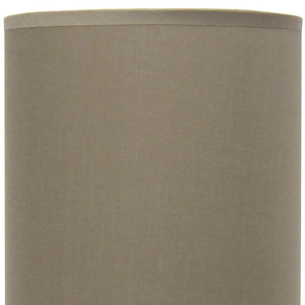 23" Bronze Iron Table Lamp With Tan Cylinder Shade HomeRoots