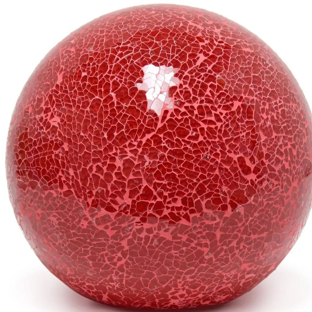 8" Red Globe Table Lamp HomeRoots