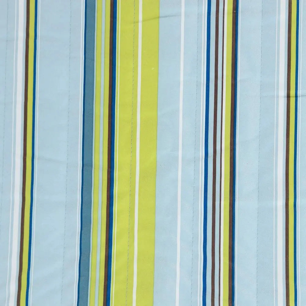 Aqua And Lime Green Striped Double Hammock