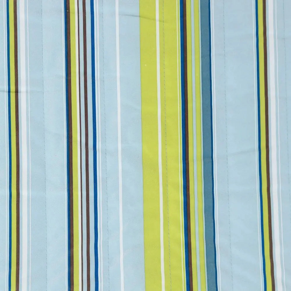 Aqua And Lime Green Striped Double Hammock