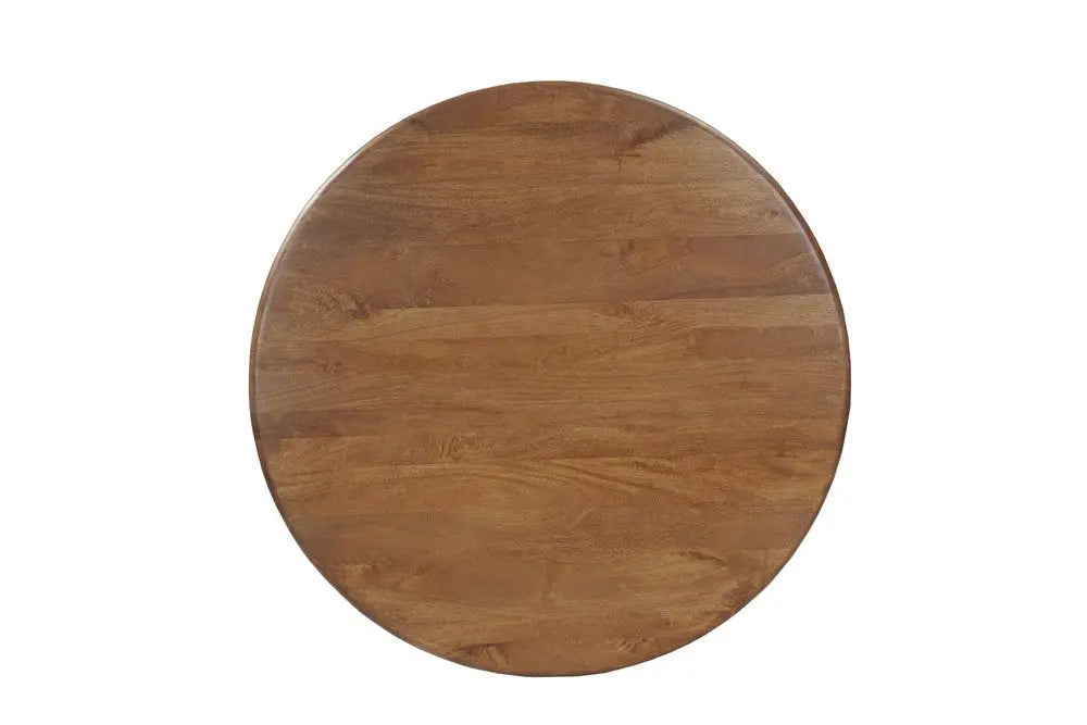 Five Piece Brown Round Solid Wood Dining Set with Four Chairs - NOVA HOME FURNITURE