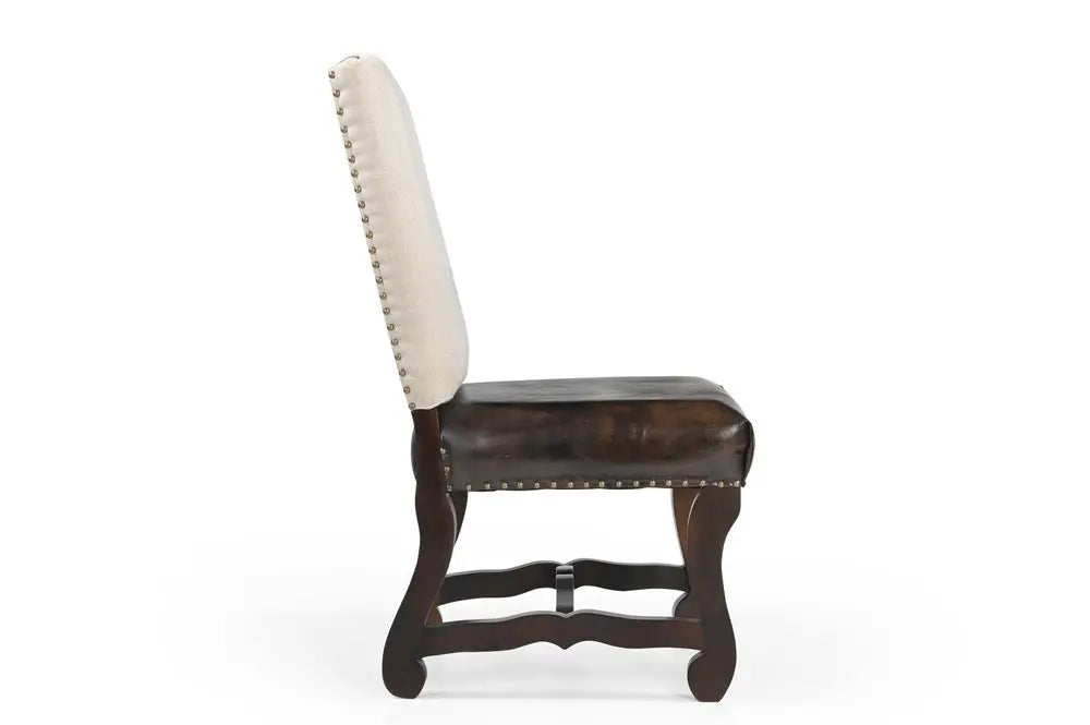 Five Piece Brown Round Solid Wood Dining Set with Four Chairs HomeRoots