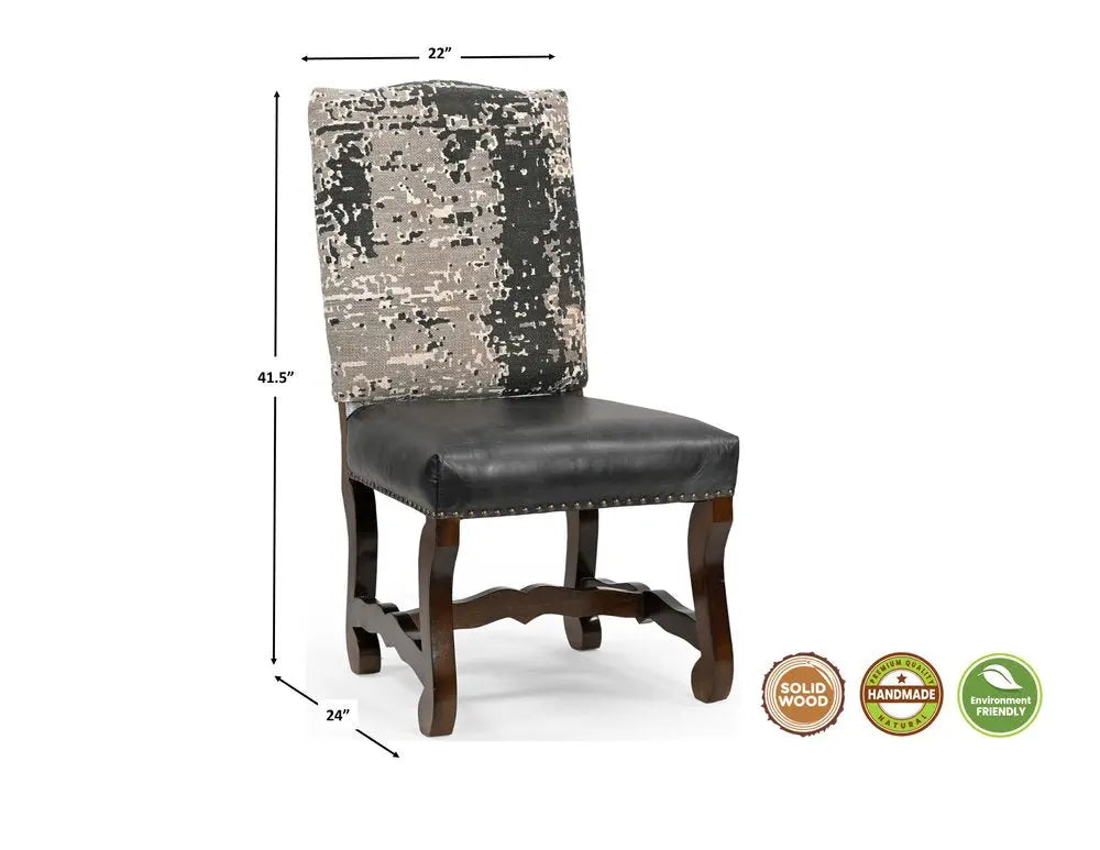 Five Piece Brown Round Solid Wood Dining Set with Four Chairs