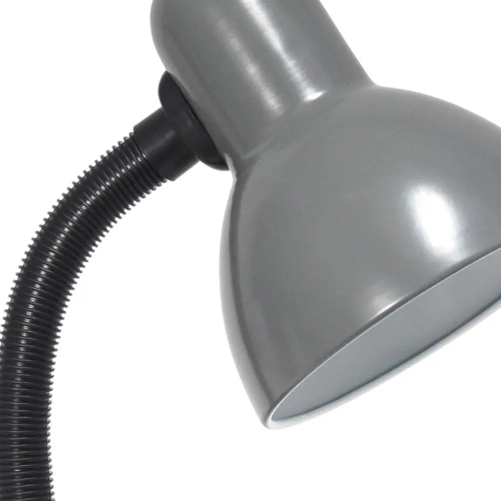 14" Gray Metal Swing Arm Table Lamp LED HomeRoots