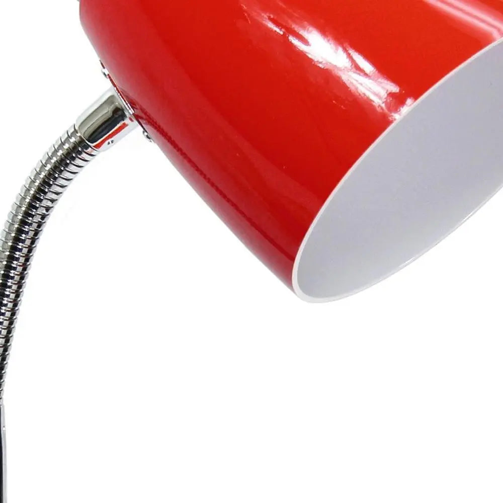 19" Red Swing Arm Table Lamp HomeRoots