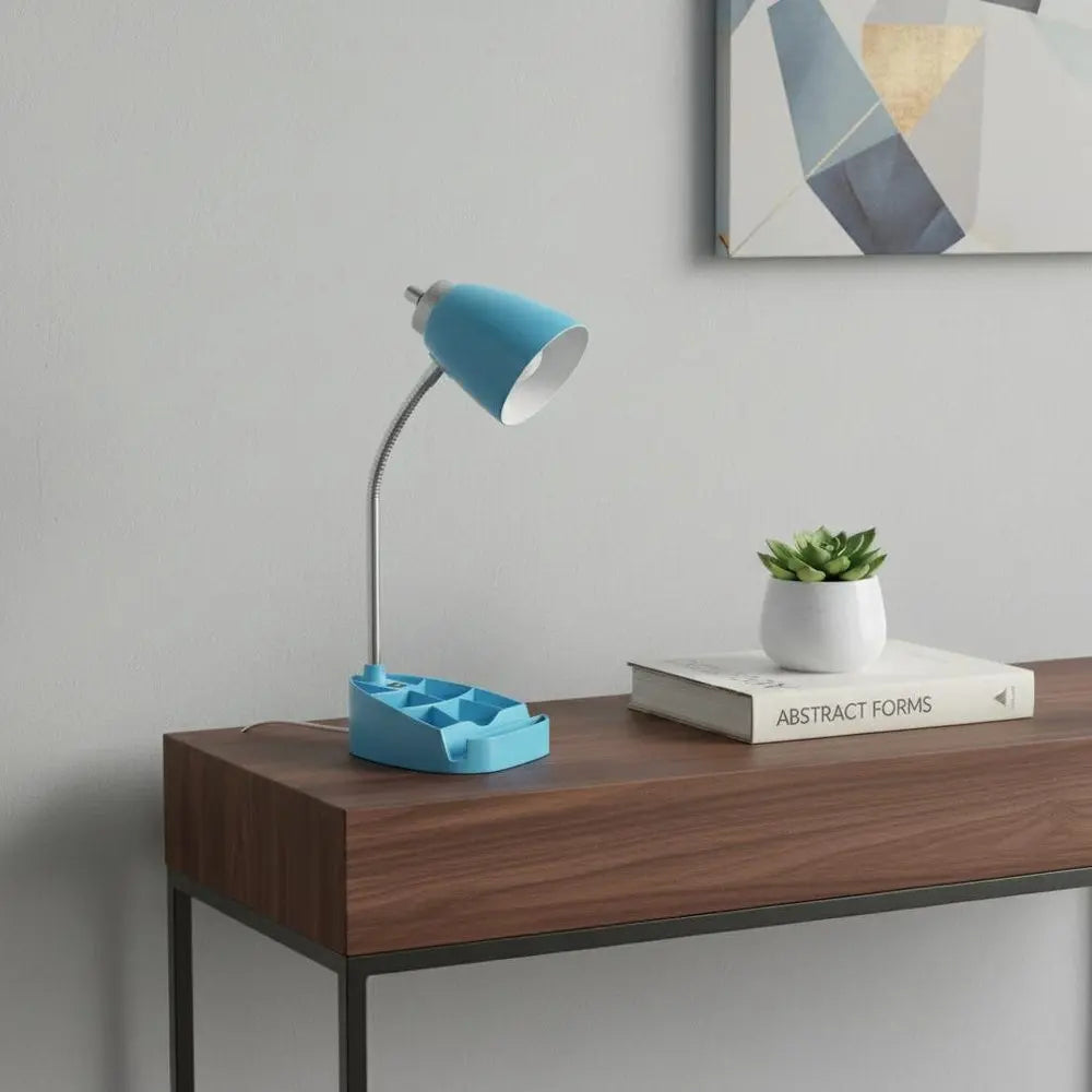 19" Blue USB Table Lamp HomeRoots