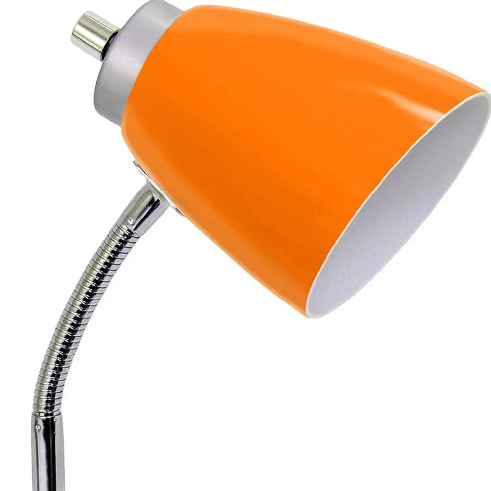 19" Orange USB Table Lamp HomeRoots