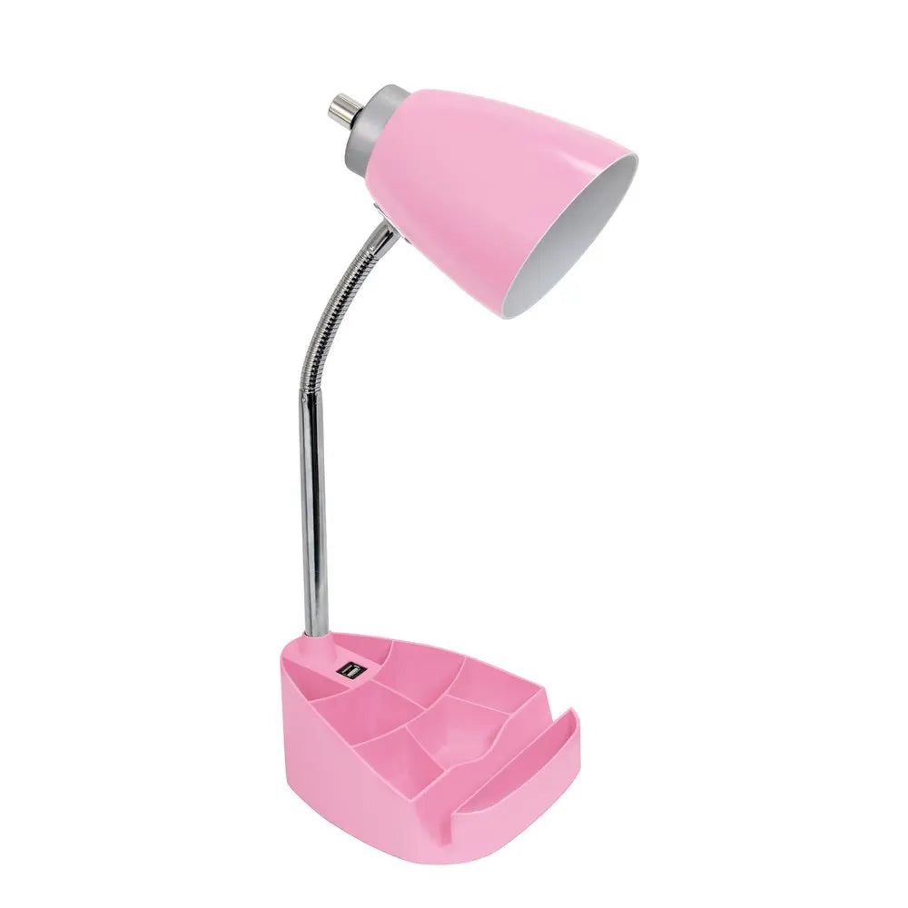 19" Pink USB Table Lamp HomeRoots