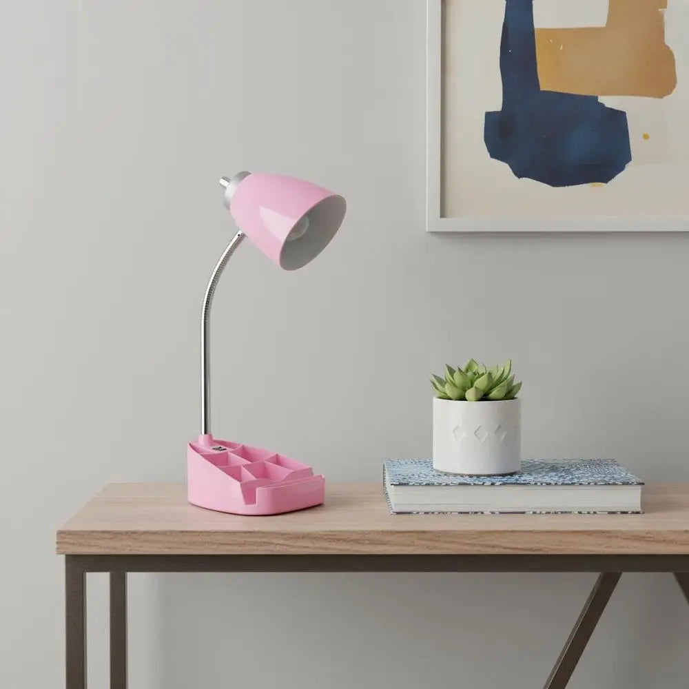 19" Pink USB Table Lamp HomeRoots