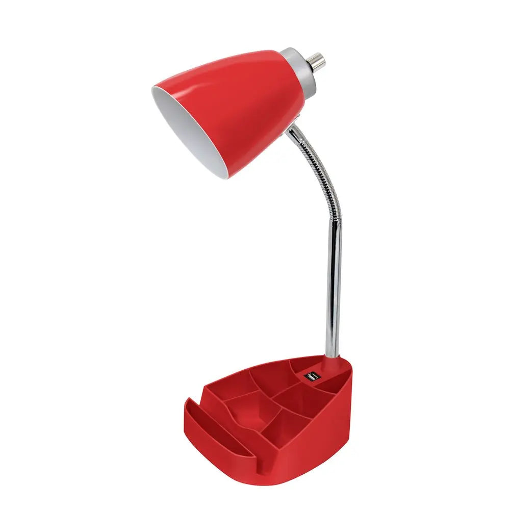 19" Red USB Table Lamp HomeRoots