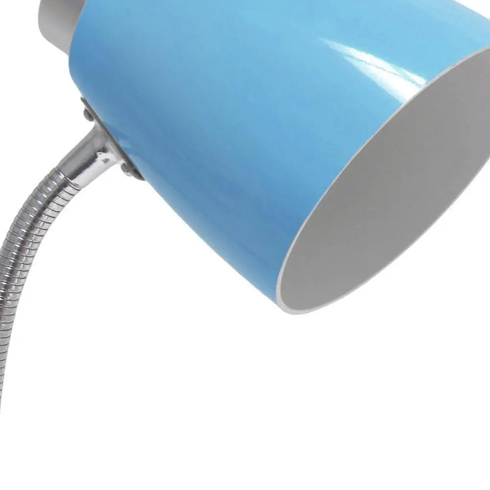 19" Blue Table Lamp With Cone Shade HomeRoots