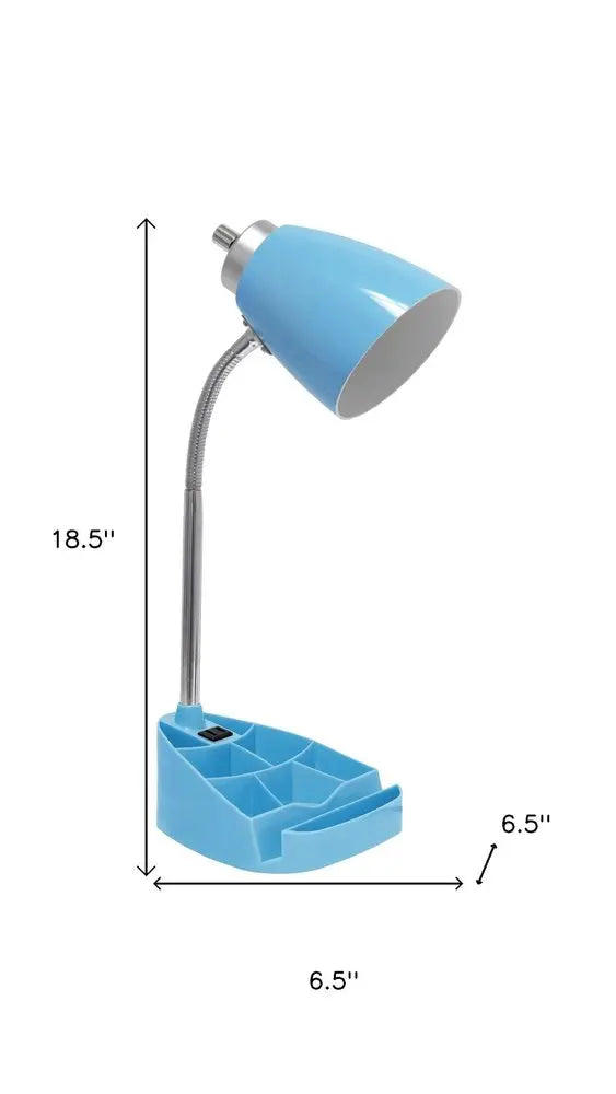 19" Blue Table Lamp With Cone Shade HomeRoots