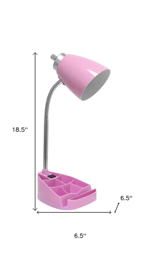 19" Pink Table Lamp With Cone Shade HomeRoots