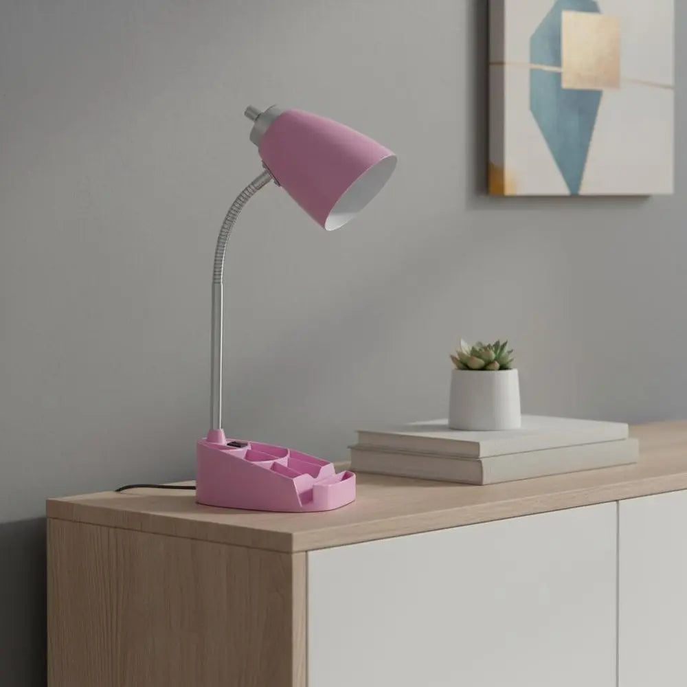 19" Pink Table Lamp With Cone Shade HomeRoots