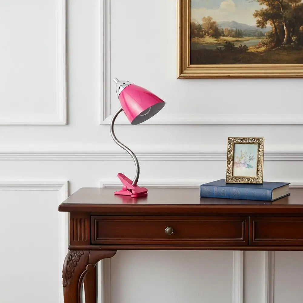 18" Pink Swing Arm Table Lamp HomeRoots