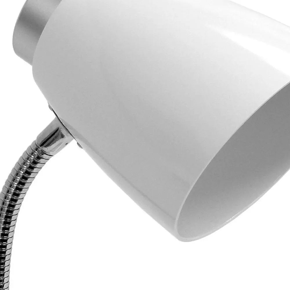 19" White Swing Arm Table Lamp HomeRoots