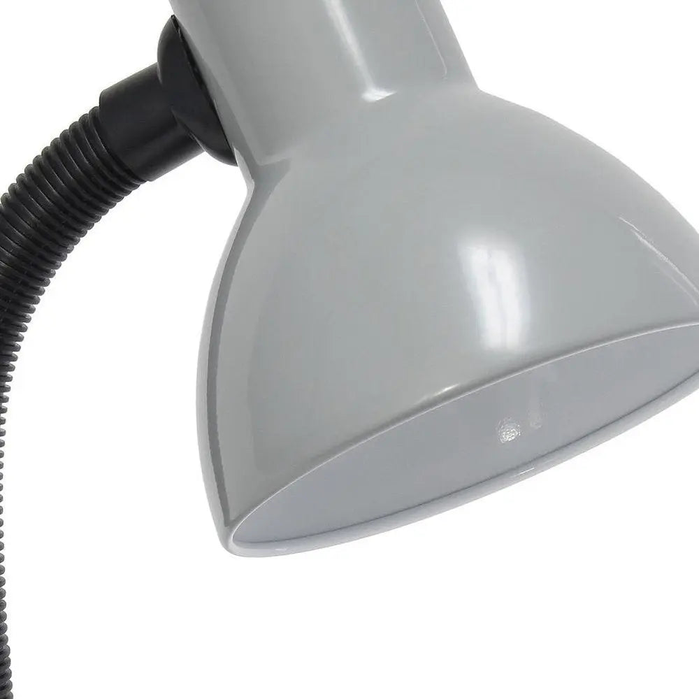 14" Silver Metal Swing Arm Table Lamp HomeRoots