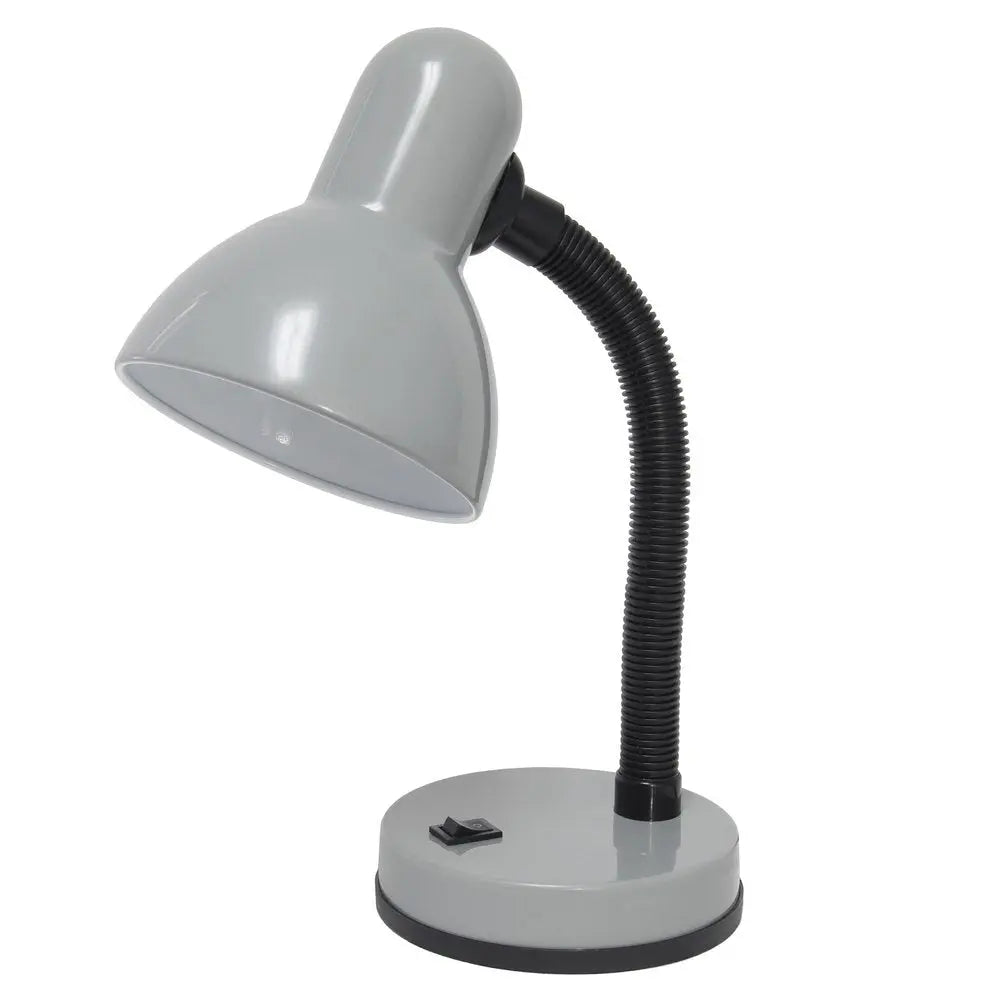 14" Silver Metal Swing Arm Table Lamp HomeRoots