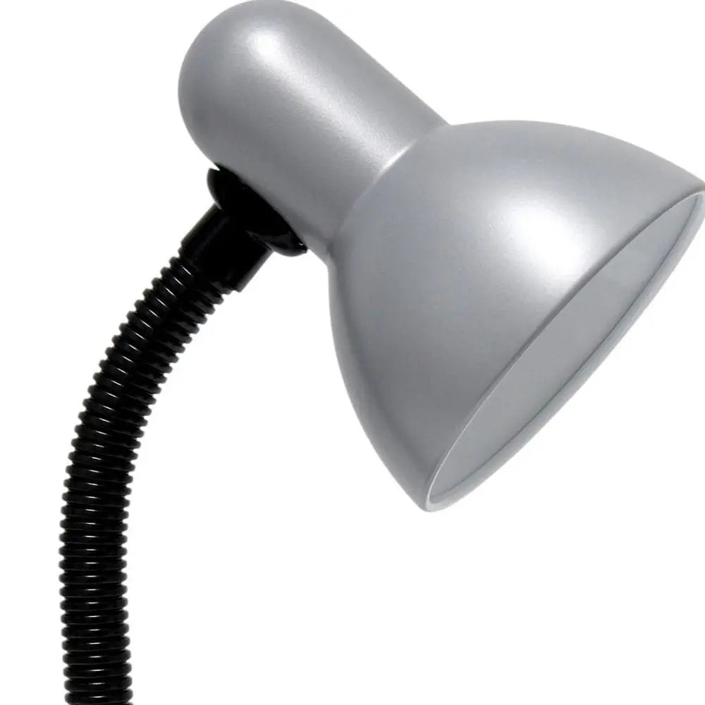 14" Silver Metal Swing Arm Table Lamp LED HomeRoots