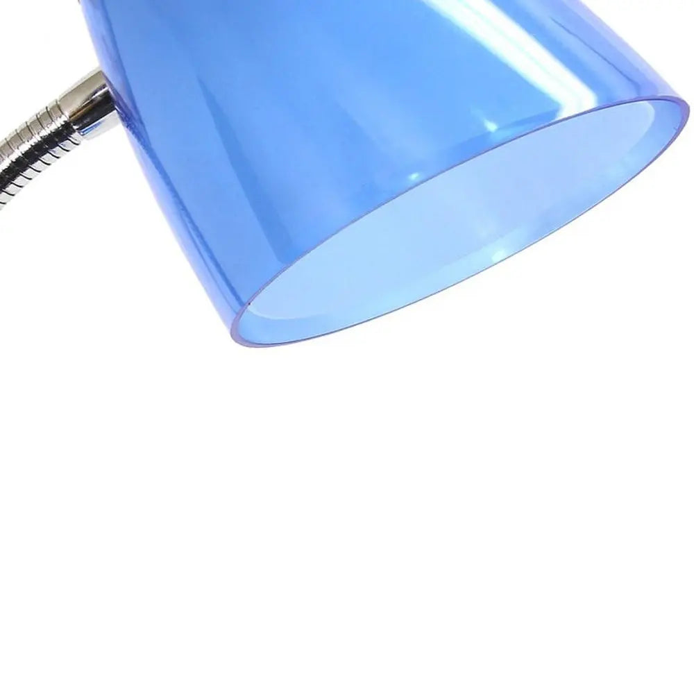 20" Blue Swing Arm Table Lamp HomeRoots