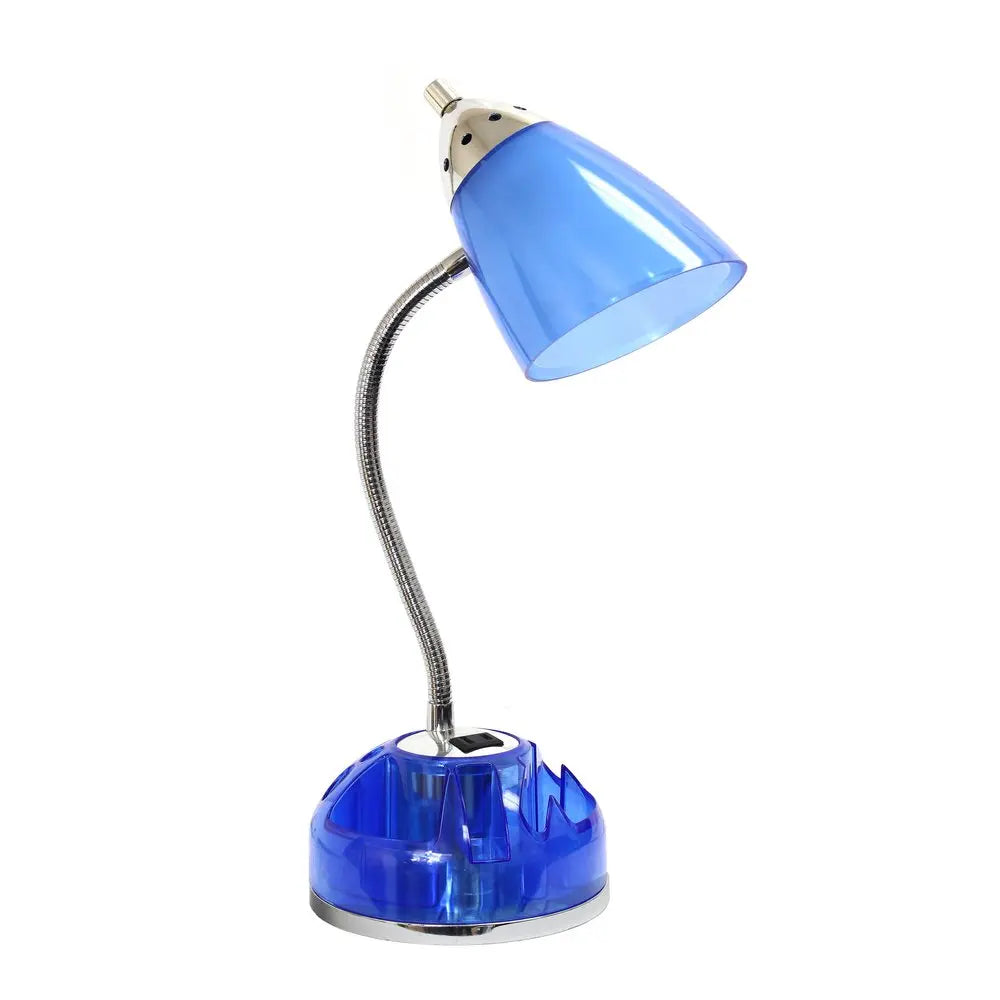 20" Blue Swing Arm Table Lamp HomeRoots