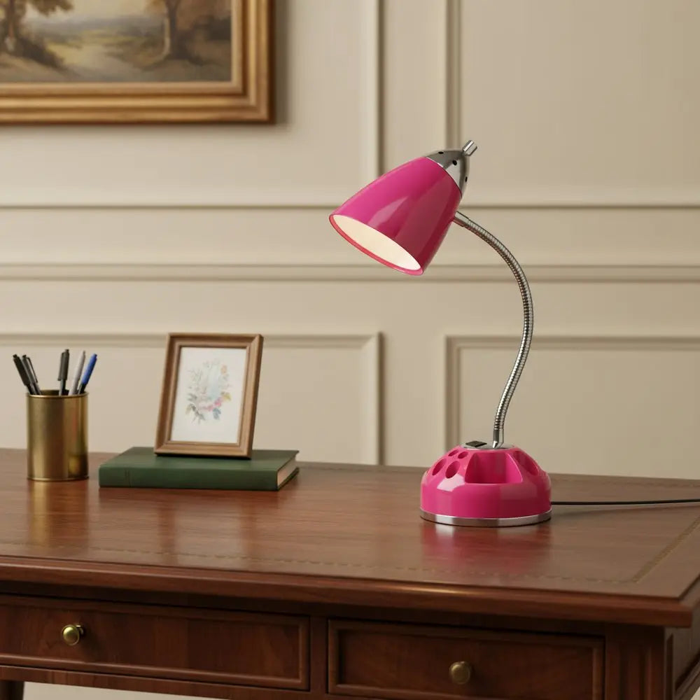 20" Pink Swing Arm Table Lamp HomeRoots