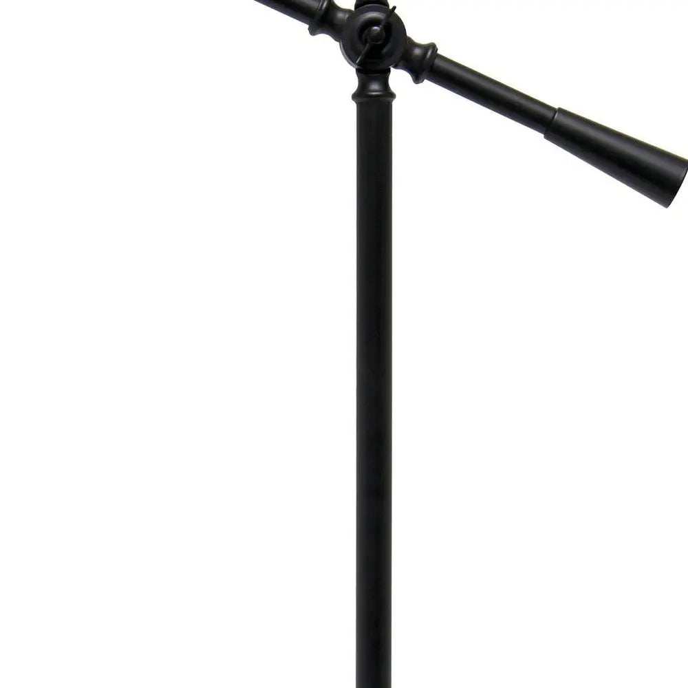 28" Black Metal Table Lamp With Clear Cylinder Shade HomeRoots