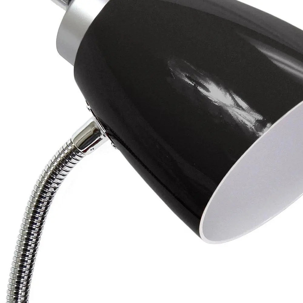 19" Black Swing Arm USB Table Lamp HomeRoots