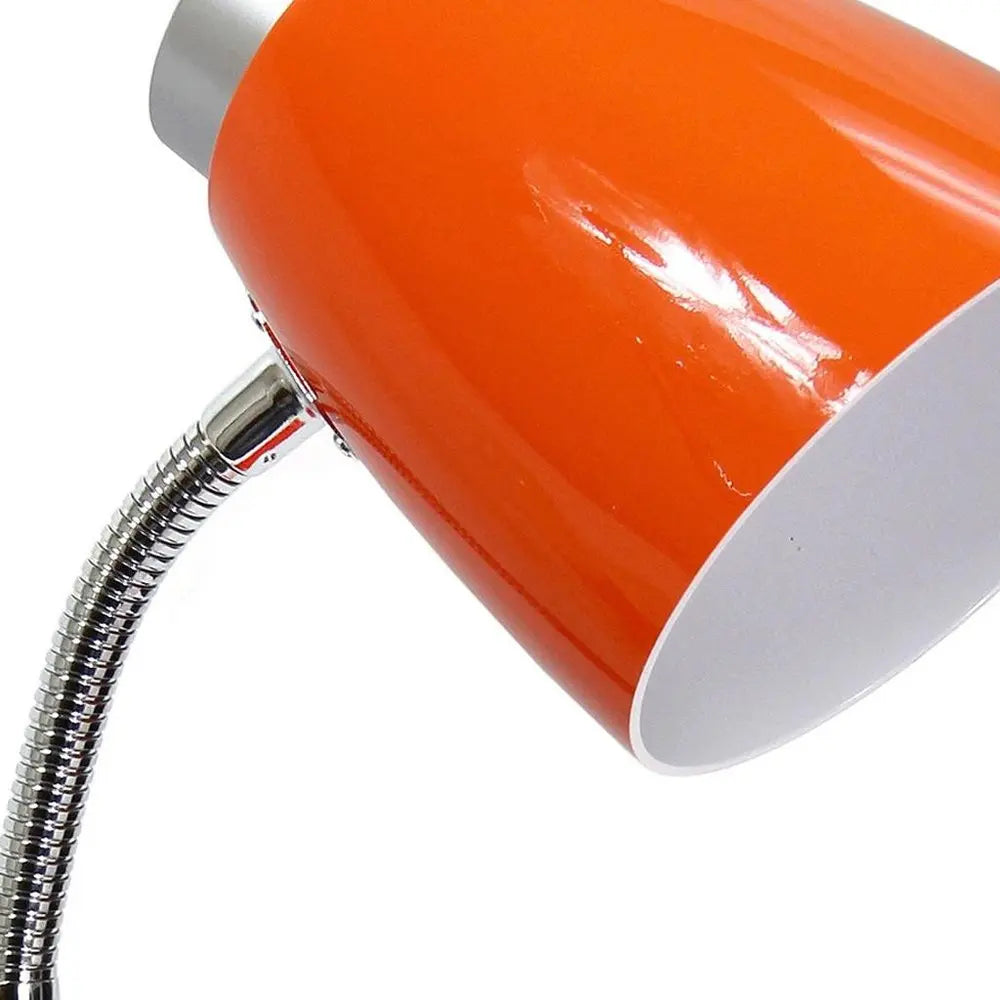 19" Orange Swing Arm USB Table Lamp HomeRoots