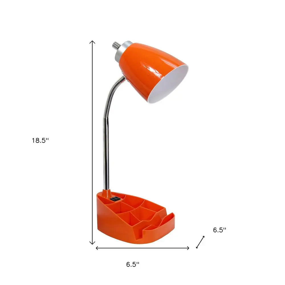 19" Orange Swing Arm Table Lamp HomeRoots