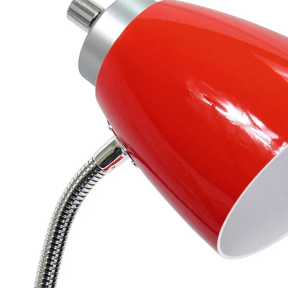 19" Red Swing Arm Table Lamp HomeRoots