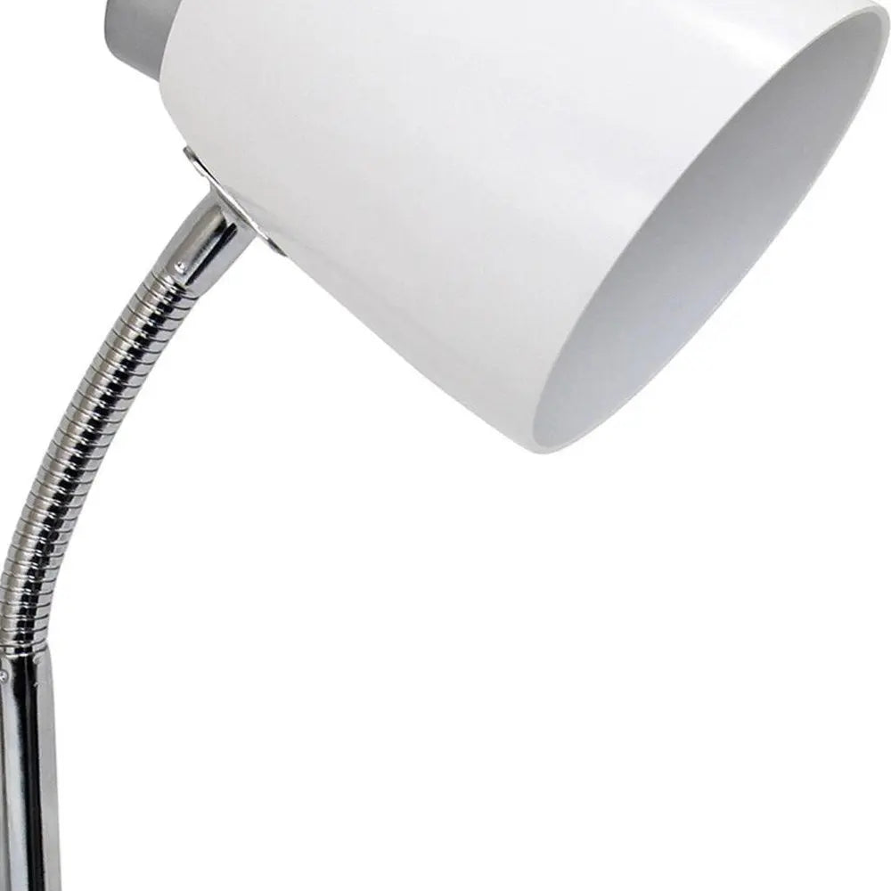 19" White Swing Arm Table Lamp HomeRoots