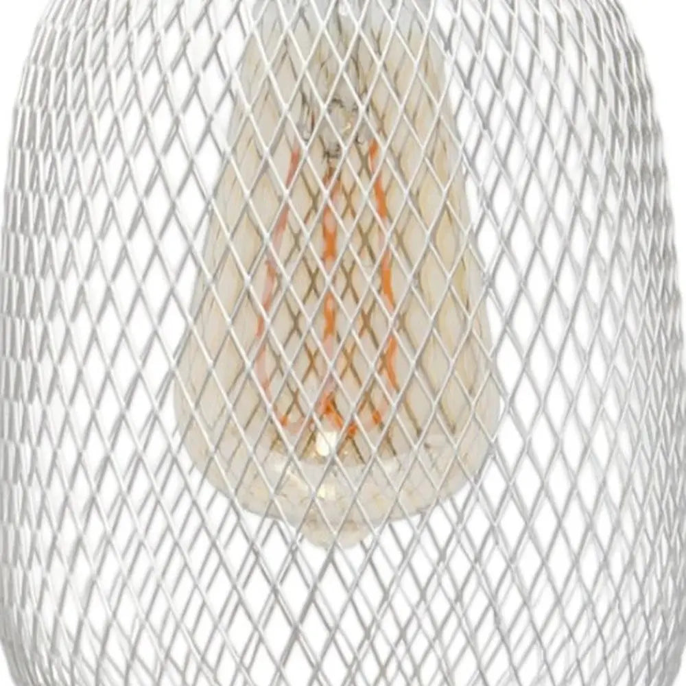 19" White Metal Lantern Table Lamp With White Globe Shade HomeRoots