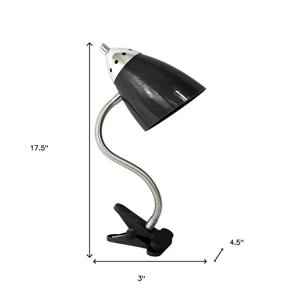 18" Black Swing Arm Table Lamp HomeRoots