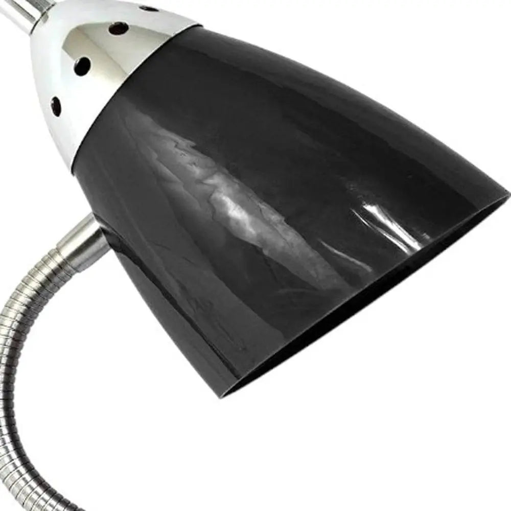 18" Black Swing Arm Table Lamp LED HomeRoots