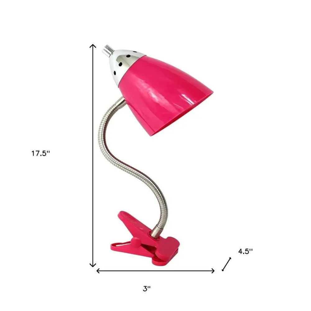 18" Pink Swing Arm Table Lamp LED HomeRoots