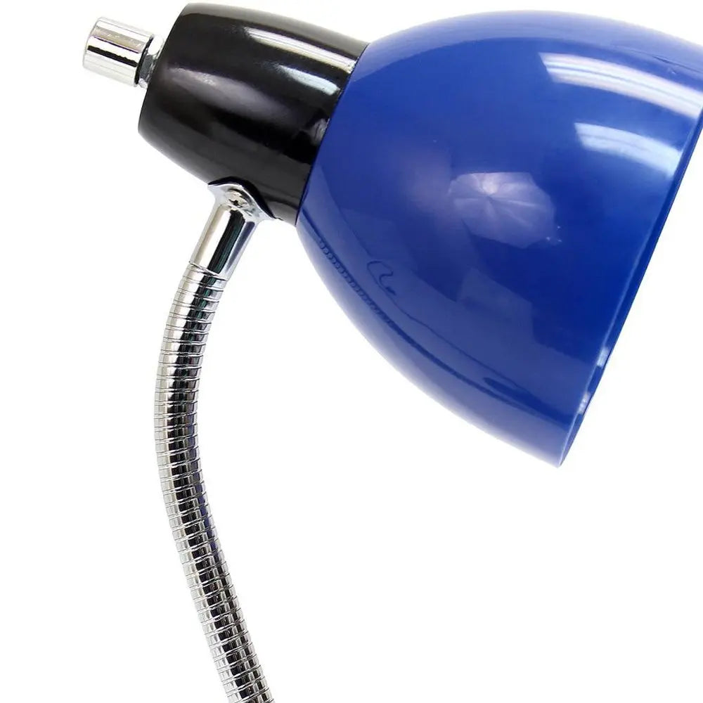 15" Blue Swing Arm Table Lamp LED HomeRoots