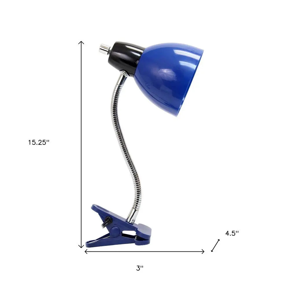 15" Blue Swing Arm Table Lamp LED HomeRoots