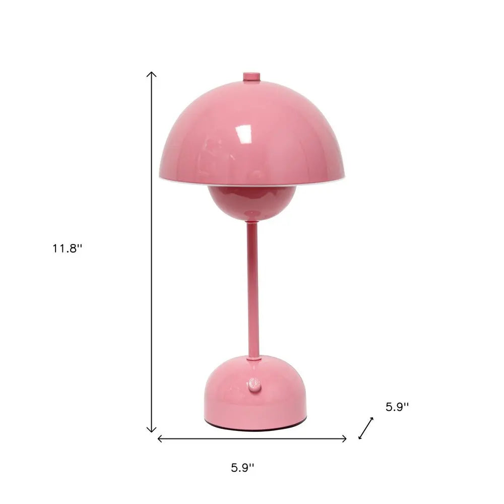 12" Light Pink Metal Table Lamp HomeRoots