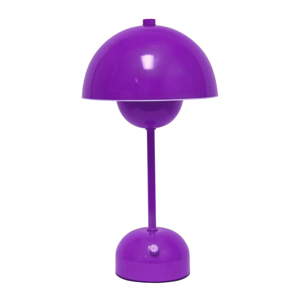 12" Purple Metal Table Lamp HomeRoots