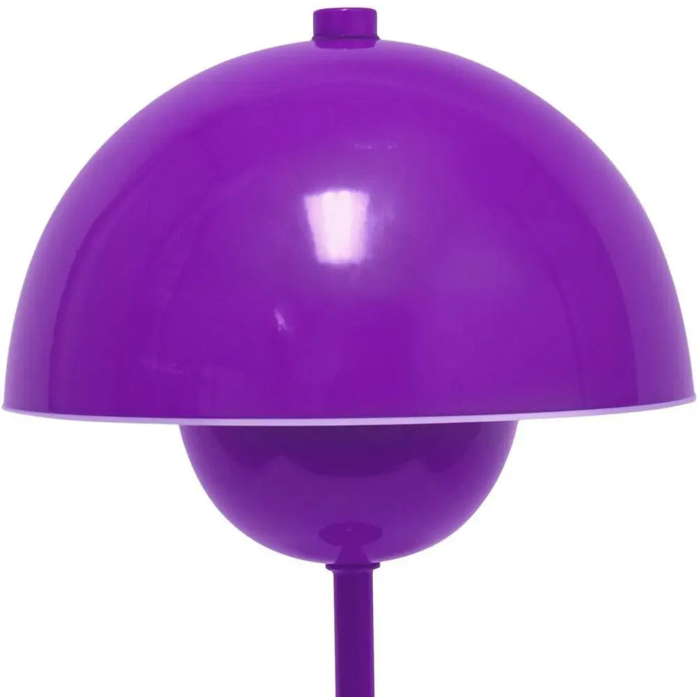 12" Purple Metal Table Lamp HomeRoots