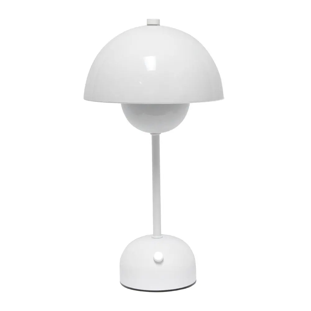 12" White Metal Table Lamp HomeRoots