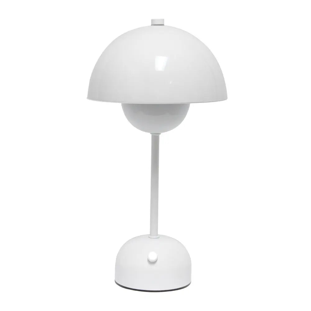 12" White Metal Table Lamp HomeRoots