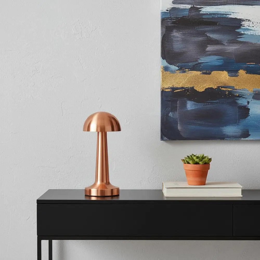 9" Copper Metal Lighthouse Table Lamp HomeRoots