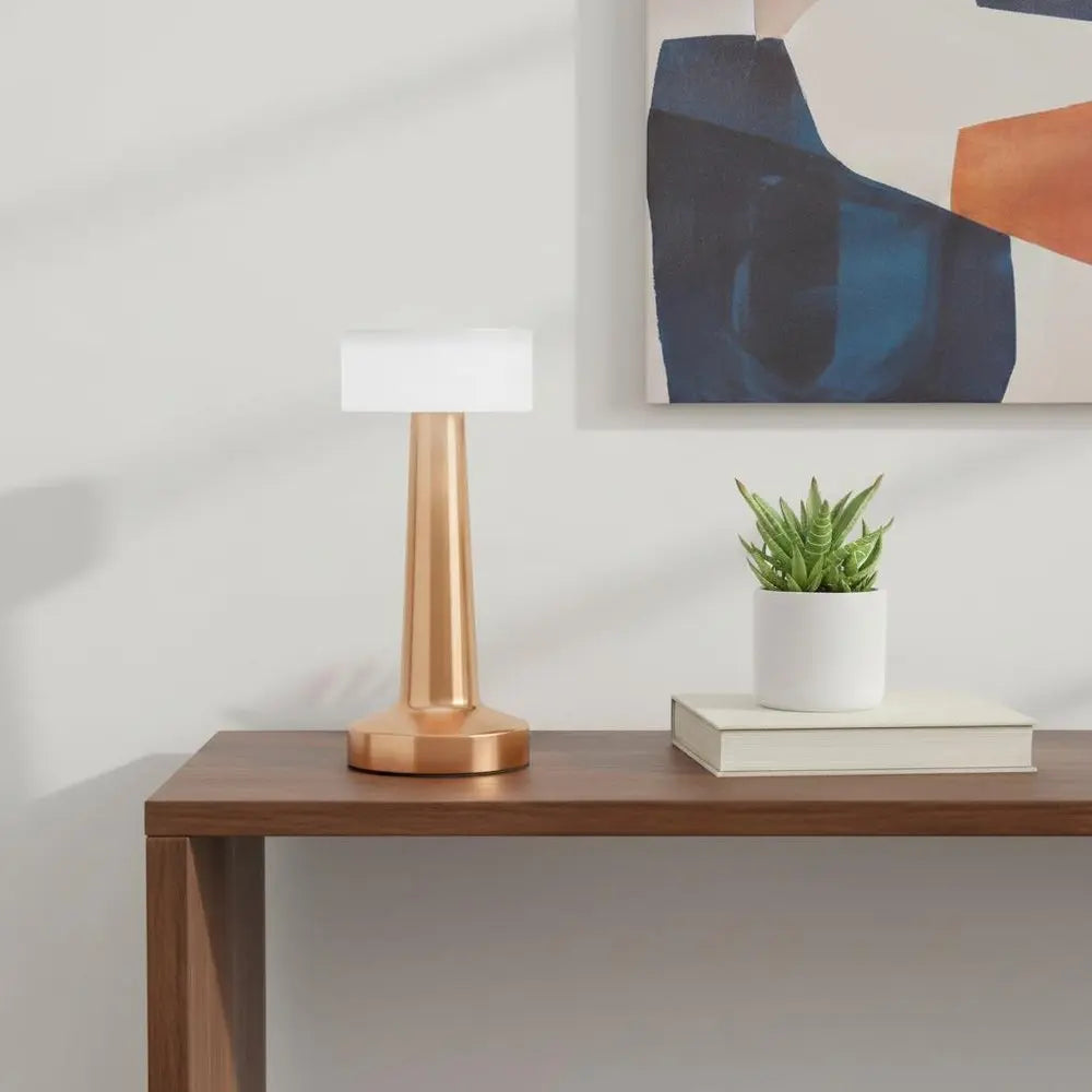 9" Copper Metal Lighthouse Table Lamp HomeRoots