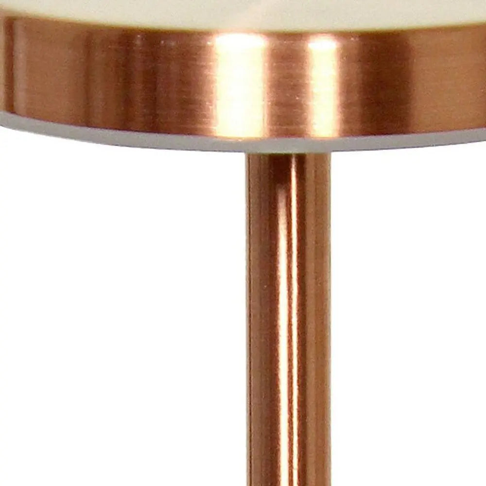 13" Copper Metal Table Lamp HomeRoots