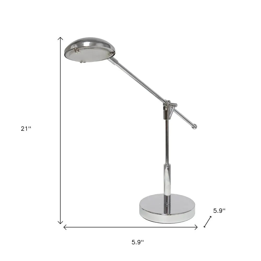 21" Silver Metal Table Lamp HomeRoots