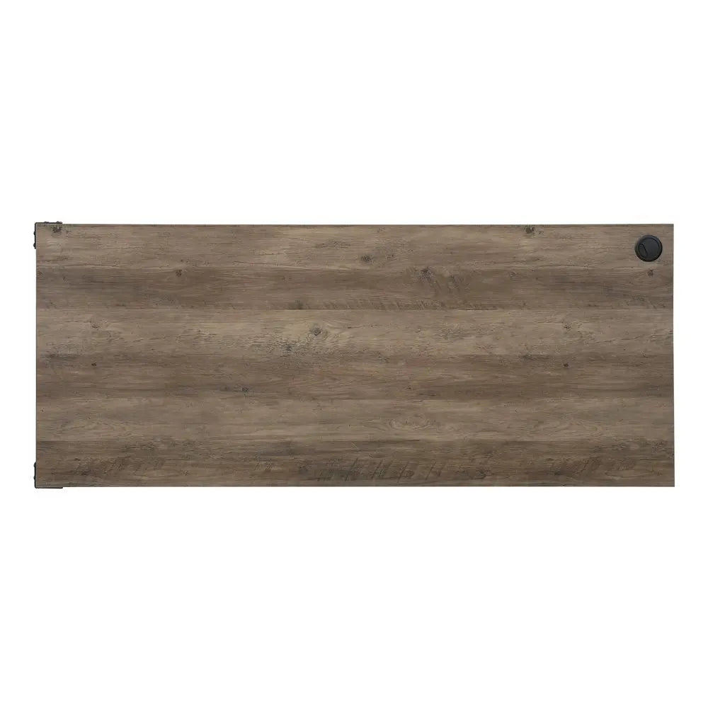 65" Brown and Black L Shape Writing Desk - NOBLE HOME INTERIORS