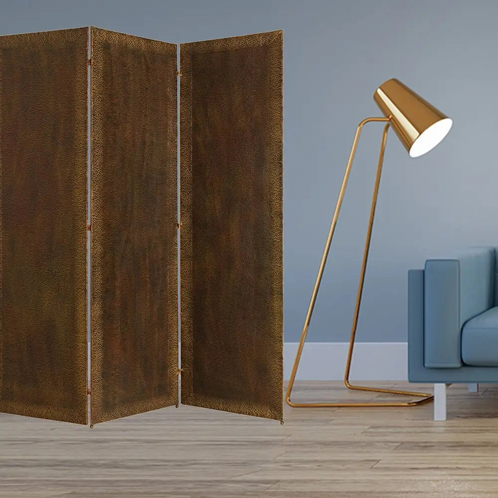 65" X 72" Bronze Wood Forger Screen - NOBLE HOME INTERIORS